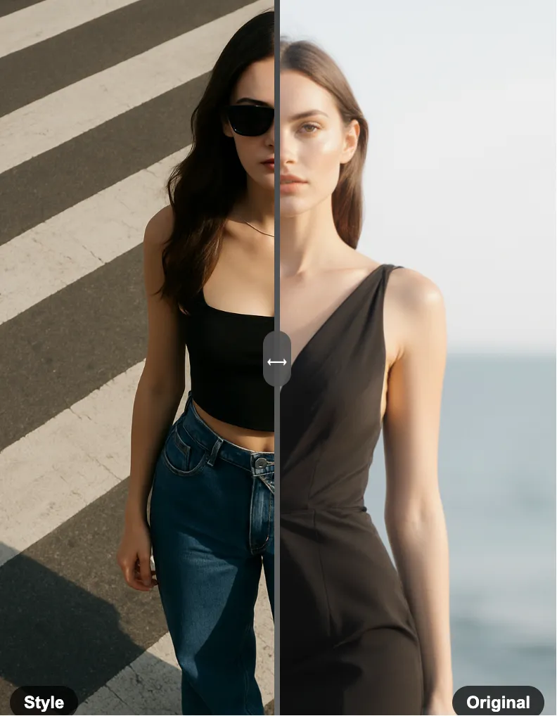 Swap the outfit to a different style based on the subject’s gender. Prompt helper 3